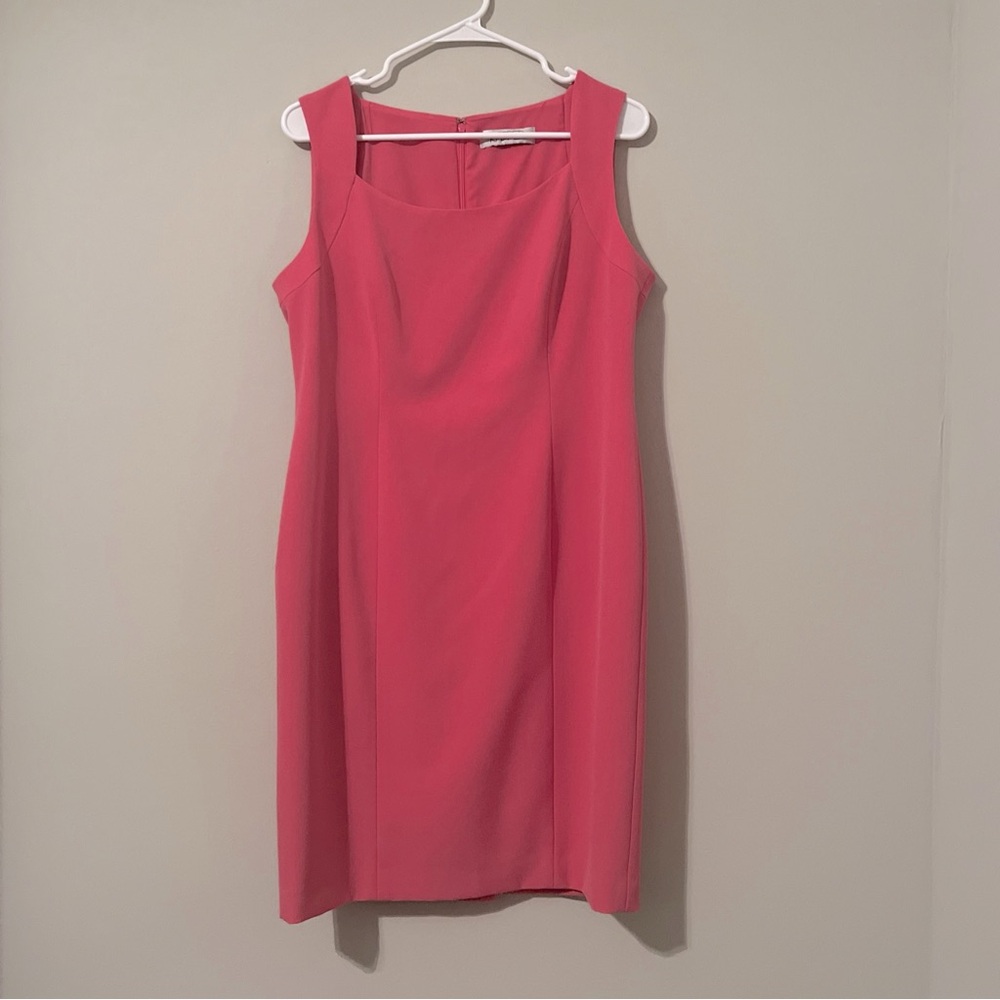 Kasper Womens Hot Pink Sleeveless Classic Sheath Dress No Tag But Is Sz 12
